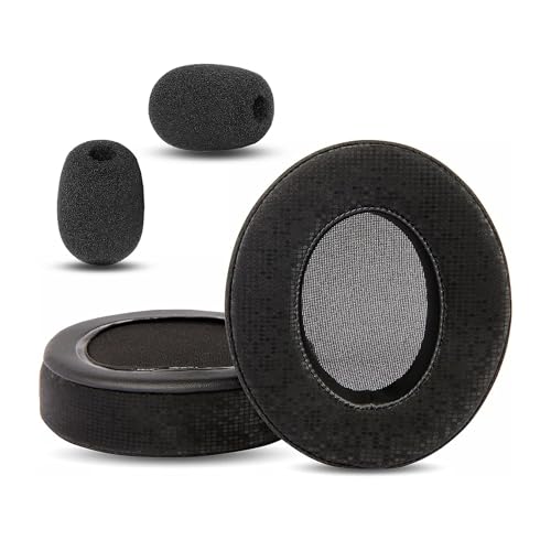 HS45 Stereo Earpads Replacement for Corsair HS35 Stereo/HS45 Stereo Gaming Headsets Ear Cushions with Protein Leather and Memory Foam