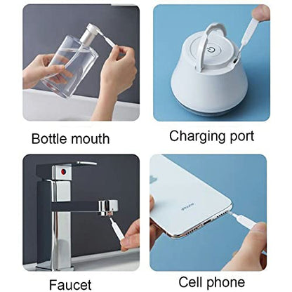 MEETOOT 50pcs Multifunctional Mobile Phone Charging Port Cleaning Brush 65mm Dust Shower Hole Cleaning Mini Brush Bendable Mini Soft Round Brushes