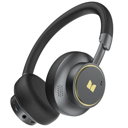 Monster N-Tune mini 02 Noise Cancelling Headphone, Over Ear Headphones Wireless Foldable Design, 50H Playtime Wireless Headphones, Bluetooth 6.0, Adjustable and Comfortable for Travel, Black