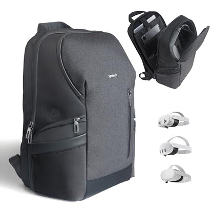 Syntech XR Headset Backpack Compatible with Oculus/Meta Quest 3S/Quest 3/2, Made for Meta, Carrying Case for Gaming Headset with Elite Battery Strap and Accessories, 20L Travel Bag for Daily Use