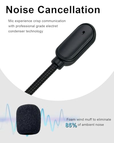 Replacement Microphone for Razer Barracuda X Gaming Headsets Noise Cancelling Crystal Clear Voice Boom Mic for Switch PS5 PS4 Mac PC Computer, 3.5 mm Jack