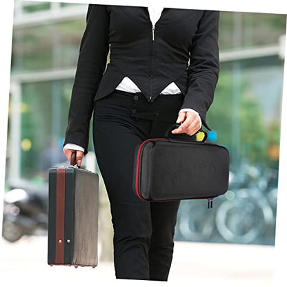 Microphone Storage Bag with Zipper Closure and Double-sided Pockets