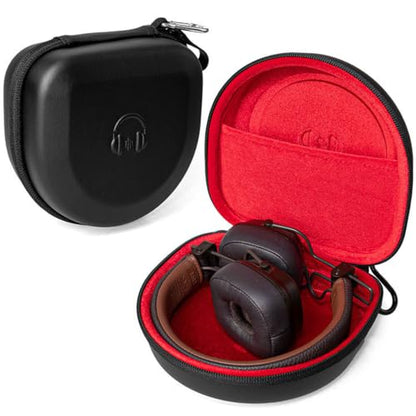 Hard Shell Travel Case for 3/4 / 5 Over Ear Headphones Soft Lining Storage - color: Beige