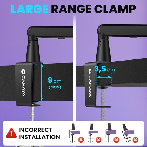 CAHAYA Table Microphone Arm - Podcasting and Streaming Metal Adjustment