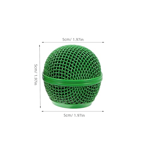 ERINGOGO 4-Pack Microphone Grille Replacement Mesh Mic Grill Heads 1.96 Inch Colored Mic Covers Noise Reduction Mesh Microphone Grille Ball Head Replacement for Wireless and Wired Mics