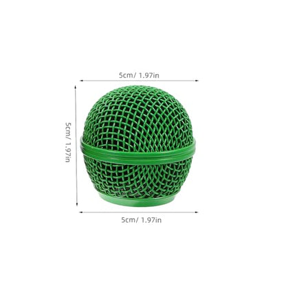 ERINGOGO 4-Pack Microphone Grille Replacement Mesh Mic Grill Heads 1.96 Inch Colored Mic Covers Noise Reduction Mesh Microphone Grille Ball Head Replacement for Wireless and Wired Mics