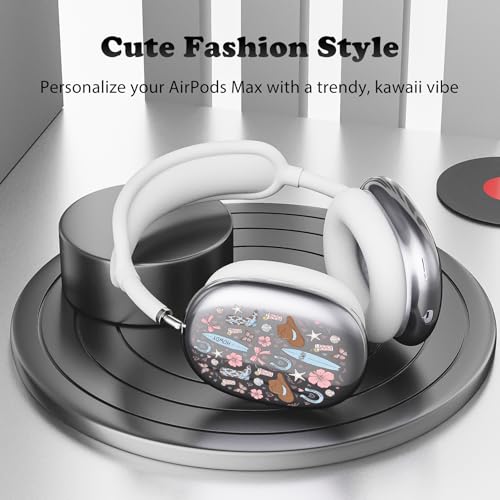 for AirPods Max Headphones Western Ear Covers for AirPods Max 2 | Cute Cowboy Clear Ear Cups Cover | White Silicone Ear Pad Case Headband Cover for Apple AirPods Max 2/1 (2026/2024/2020) - color: Cowboy E/White