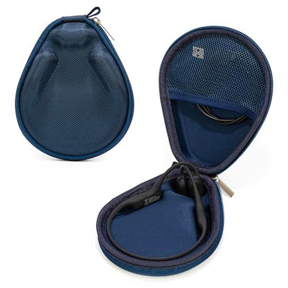 Ginsco Universal Bone Conduction Headphones Case Compatible with SHOKZ New OpenRun Pro 2/Pro 2 Mini/OpenRun/OpenSwim Open-Ear Sport Headphones, Compatible with CXK/Raycon/BAICLUD/MRYTKY (Blue Navy) - color: Blue Navy