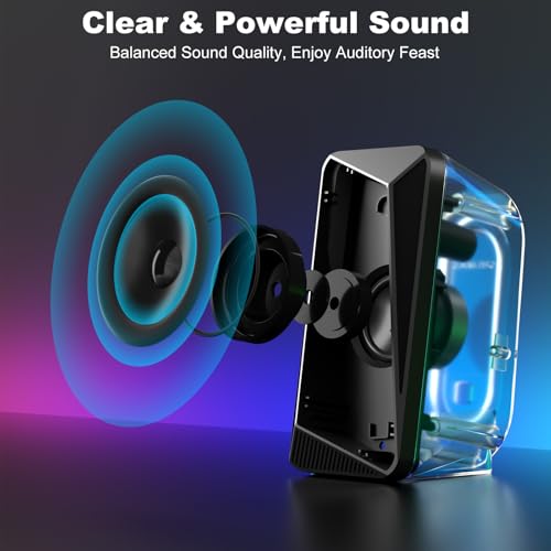 SOULION Computer Speakers for Desktop PC Monitor USB Powered Gaming Speaker