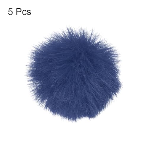 MECCANIXITY Furry Microphone Windscreen 10mm x 55mm Mic Cover Windshield for Indoor Outdoor Microphone Blue 5 Pack - color: Blue