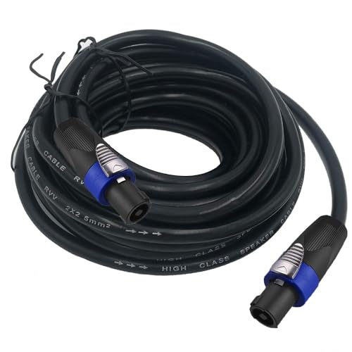 2 Pack Pro Speakon to Speakon Cable 100 Feet 12AWG 2 Conductor Twist Lock - size: 100FT/2PACK
