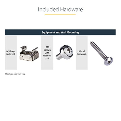 StarTech 3U Vertical Wall-Mount Rack Bracket, 19in, 150lb, TAA (RK319WALLV) | Open-frame L-shaped rack bracket for data, AV, IT and computer equipment, EIA-310, Any depth, 68kg - size: 3U