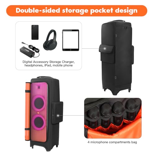 Protective Cover Case Compatible with JBL PartyBox 1000 | Water-Resistant Carrying Case with Storage Bag, Splashproof Dustproof Portable Cover for Party Box 1000 Speakers - size: For JBL partybox 1000