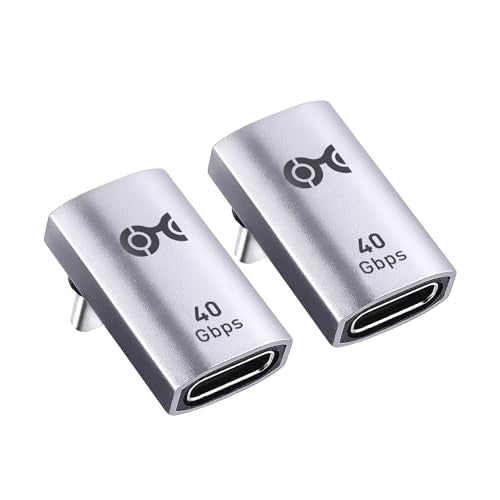 Cable Matters 2-Pack 40Gbps Right Angle USB C Adapter | [4K@240Hz Video, 240W Charging, 40Gbps Data Transfer] 90 Degree, Compatible with Thunderbolt 4, iPhone 17/16, Steam Deck - style: Right Angle