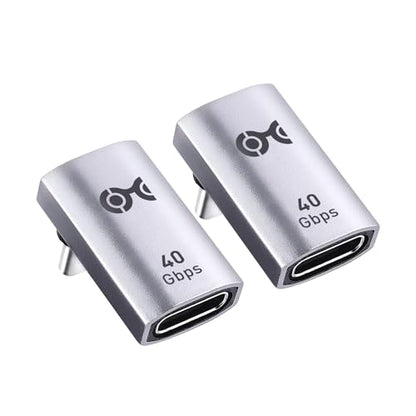 Cable Matters 2-Pack 40Gbps Right Angle USB C Adapter | [4K@240Hz Video, 240W Charging, 40Gbps Data Transfer] 90 Degree, Compatible with Thunderbolt 4, iPhone 17/16, Steam Deck - style: Right Angle