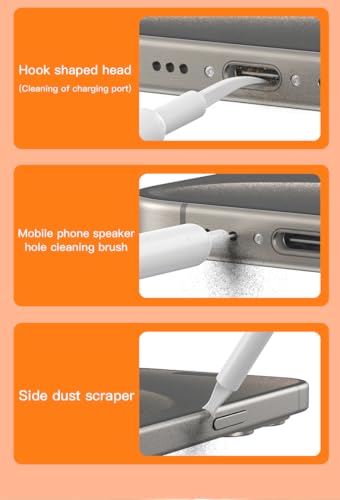 32-in-1 Electronics Cleaning Kit for Phone, Earbuds, Keyboard & Camera Lens | Charging Port Cleaner | Compatible with iPhone, AirPods, Android Devices, Laptop & Monitor | All-in-One Cleaning - color: White