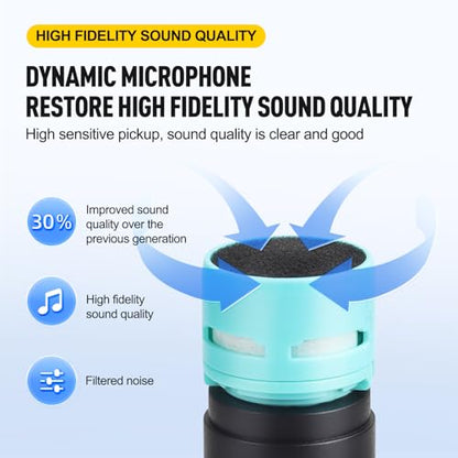 D Debra UHF Wireless Microphone, Cordless Handheld Dynamic