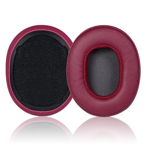 Replacement Earpads for Skullcandy Crusher EVO Headphones,Compatibel Crusher EVO Replacement Ear Pads,Upgraded Ear Covers with Soft Protein Leather,Optimized Noise Isolation Memory Foam (Red) - color: Burgundy