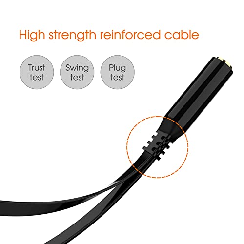 Maeline Headphone Splitter Adapter, 3.5mm Mic Cable for Computer, Headset 3.5mm Female to 2 Dual Male Microphone Audio Stereo Jack Earphones Port to Gaming Speaker PC - 500 Pack - size: 500 Pack
