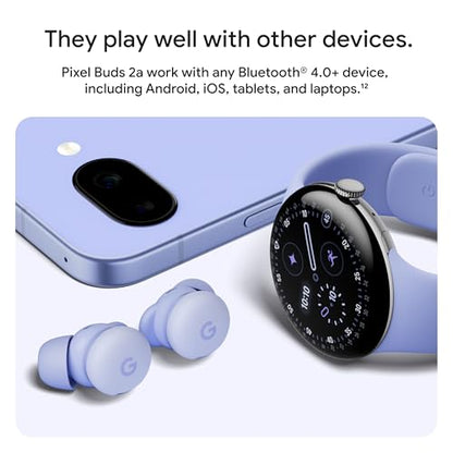 Google Pixel Buds 2a - Wireless Bluetooth Earbuds - Fog | Active Noise Cancellation, transparency mode, comfortable fit, 20-hour battery, water resistant, help from Gemini - color: Fog