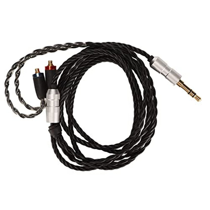 Headphone Upgrade Cable Oxygen Free Copper MMCX to 3.5mm Replacement for SE215 SE315 SE425 SE535 SE846 W10 W20 W30, 120cm Braided OFC Earphone Cable with Gold Plated Plug