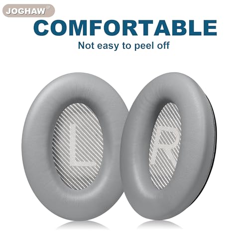Headphones Replacement Ear Pads, Protein Leather earpad Cushions for Bose Quiet Comfort QC35 Headphones, Replacement Earpads, Softer Memory Foam - Gray - color: Grey