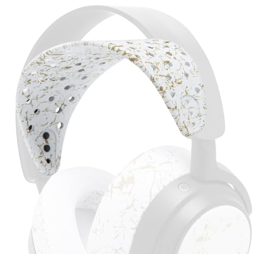 WC HeadbandZ Arctis Nova V2 - Upgraded Wide Silicone Headband Compatible with Arctis Nova Headsets by Wicked Cushions | Wider Weight-Distributing Design, Softer Flexible Silicone | Gold Marble - color: Gold Marble