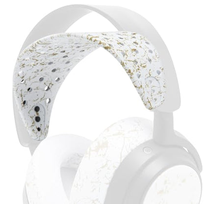 WC HeadbandZ Arctis Nova V2 - Upgraded Wide Silicone Headband Compatible with Arctis Nova Headsets by Wicked Cushions | Wider Weight-Distributing Design, Softer Flexible Silicone | Gold Marble - color: Gold Marble