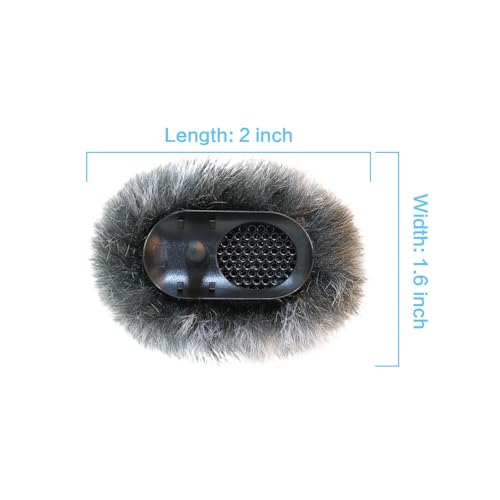 4 Packs Microphone Windscreen Compatible with DJI MIC 2/ OSMO POCKET 3, Microphone Furry Wind Muff (Not for DJI Mic 1) -Grey - color: gray-4 pcs