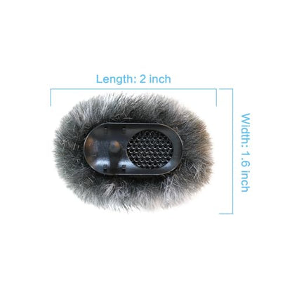4 Packs Microphone Windscreen Compatible with DJI MIC 2/ OSMO POCKET 3, Microphone Furry Wind Muff (Not for DJI Mic 1) -Grey - color: gray-4 pcs