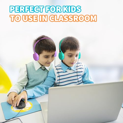 20 Pack Bulk Headphones Multi Color | Classroom School, Wholesale Durable Earphones, For Students Teens Children and Adult