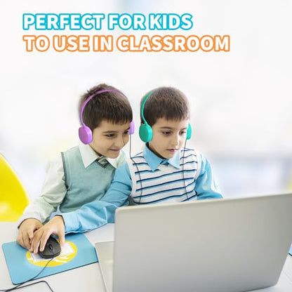 20 Pack Bulk Headphones Multi Color | Classroom School, Wholesale Durable Earphones, For Students Teens Children and Adult