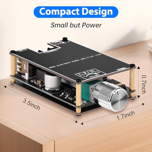 Daakro 2PCS ZK-1001B Bluetooth Amplifier Board,100W Mono Channel Amp Board with TWS Pairing Function,DC 7-24V, Bluetooth/USB/AUX Input, Audio Amp Board for Home DIY Wireless Speakers, Password Free - color: 2PCS ZK