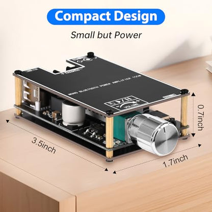 Daakro 2PCS ZK-1001B Bluetooth Amplifier Board,100W Mono Channel Amp Board with TWS Pairing Function,DC 7-24V, Bluetooth/USB/AUX Input, Audio Amp Board for Home DIY Wireless Speakers, Password Free - color: 2PCS ZK