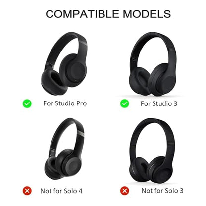 2 Sets Studio Pro Headband Replacement Parts & Replacement Hinge Compatible with Beats Studio Pro and Studio 3 Headphones, Studio Pro Replacement Headband Metal Repair Parts (Sandstone) - color: Sandstone