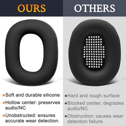 SOULWIT Sweat Proof Silicone Ear Cover for AirPods Max, Comfortable Fit for Gym Exercise, Easy to Clean, No Sound Quality Loss - Burgundy - color: Burgundy