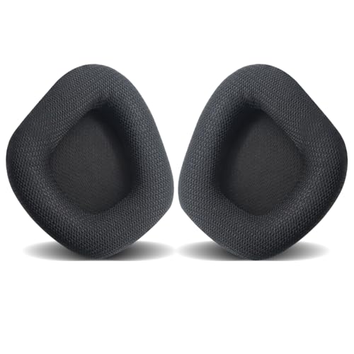 Replacement Ear Pads for Corsair Void & Corsair Void PRO RGB Wired/Wireless Gaming Headsets, Ear Cushion Pads Cover, Black Mesh Fabric, Memory Foam-Black
