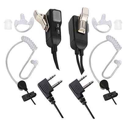 RYL13 Two-Way Radios Headset Noise Canceling Transparent Security Earpiece for Midland GMRS/FRS Radios with PTT/VOX – Pair