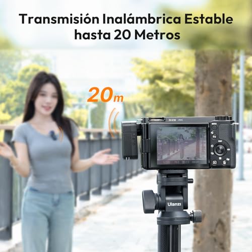 ULANZI A100 Wireless Lavalier Microphone Lapel Mic for Camera and Phone w USB C/3.5mm/Plug, 32KHz 16Bit, Noise Cancellation, 13.5-Hour Battery, Clip on Microphone for Video Podcast Vlog YouTube