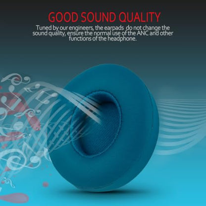 Krone Kalpasmos Beats Solo 3 Earpad Replacement for Solo 2 & Solo 3 | Soft Memory Foam Beats Solo 3 Replacement Ear Pads with Protein Leather, Durable Beat Headphone Cover for Solo 2/3, Pop Blue - color: Pop Blue