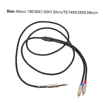 Mikikit 1pc Stereo Male to Adapter Cable for Speakers and Mixers and Practical Audio Equipment Connection Cable