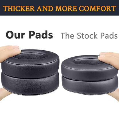 Replacement Ear Pads Cushions for Beats Studio 2 & Studio 3 Wired & Wireless Headphones, Earpads with Soft Protein Leather, Noise Isolation Memory Foam, Added Thickness - Titanium - color: Titanium