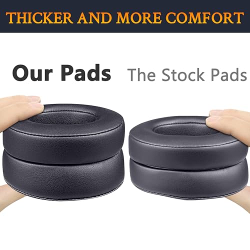 Replacement Ear Pads Cushions for Beats Studio 2 & Studio 3 Wired & Wireless Headphones, Earpads with Soft Protein Leather, Noise Isolation Memory Foam, Added Thickness - Titanium - color: Titanium