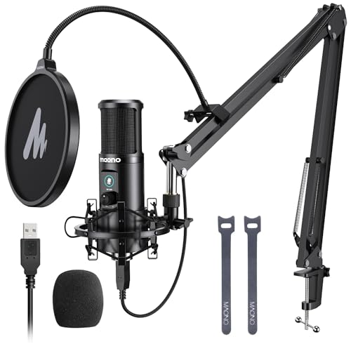 MAONO USB Condenser PC Microphone for Record Podcast Stream Singing Vocal
