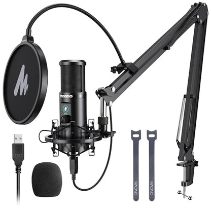 MAONO USB Condenser PC Microphone for Record Podcast Stream Singing Vocal