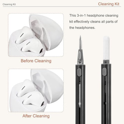 4PCS Earphone Cleaner Kit - Ultra Portable Multi-Function Cleaner Kit Soft Brush for Bluetooth Earphones Case Cleaning Tools, Black - color: Black