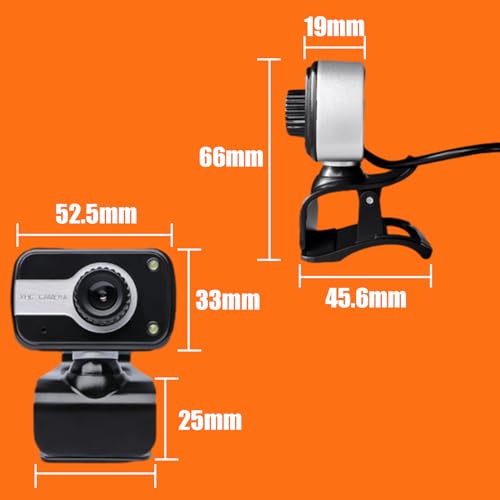 GLOGLOW 4K Webcam for PC, USB Computer Camera | 640x480 Resolution with Microphone, Plug and Play, Manual Focus, Privacy Cover, For Video Calling Conferencing Zoom