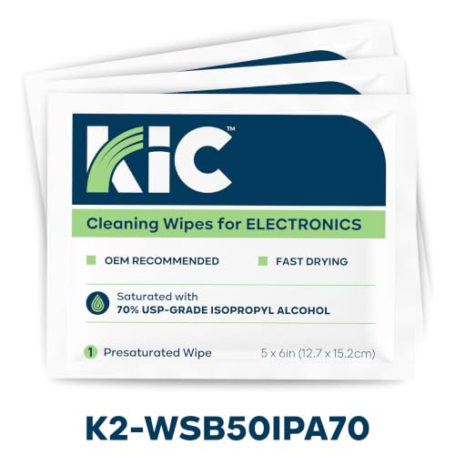 KICTeam 70% IPA Electronic & Tech Cleaning Wipes (50 Pack)
