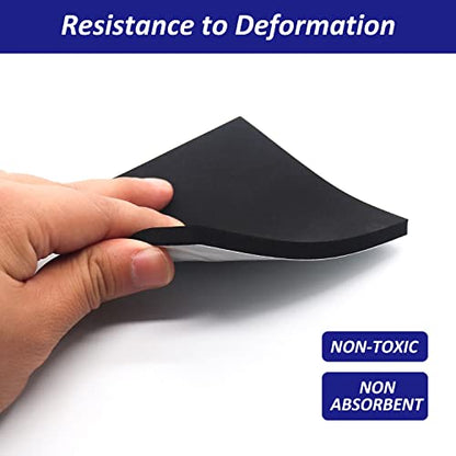 Foam Padding Sheets with Adhesive Backing - Self Stick Neoprene Insulation Foam,8PCS 1/4 Inch Thick X 4 Inch Long X 4 Inch Wide - Closed Cell Foam Sheet Square Pad - size: 4Inch x 4Inch x1/4Inch
