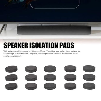 50Pcs Black EVA Foam Vibration Soundbar Isolation Pads Non Slip Thickened Adhesive Shock Absorption Pads Studio Monitors(20 * 5mm) - style: 20*5mm